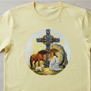 He Is Risen Christian Graphic Tee